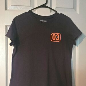 Harley-Davidson Blue and Orange Short Sleeve Tee
